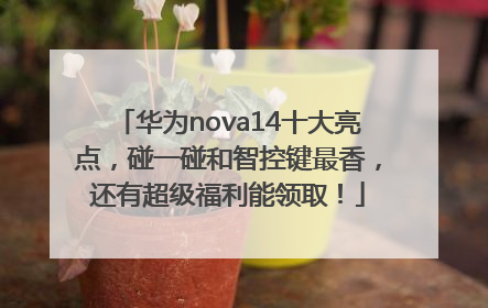 华为nova14十大亮点，碰一碰和智控键最香，还有超级福利能领取！