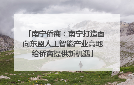 南宁侨商：南宁打造面向东盟人工智能产业高地给侨商提供新机遇
