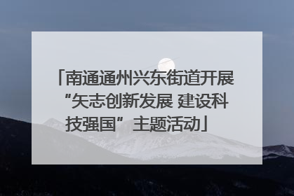 南通通州兴东街道开展“矢志创新发展 建设科技强国”主题活动