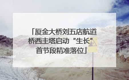 厦金大桥刘五店航道桥西主塔启动“生长” 首节段精准落位