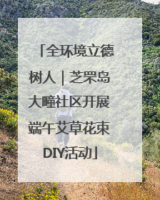 全环境立德树人｜芝罘岛大疃社区开展端午艾草花束DIY活动