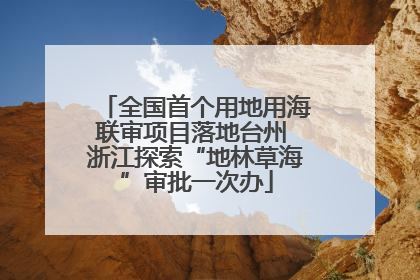 全国首个用地用海联审项目落地台州 浙江探索“地林草海”审批一次办