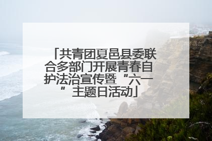 共青团夏邑县委联合多部门开展青春自护法治宣传暨“六一”主题日活动