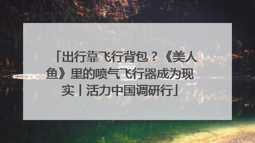 出行靠飞行背包？《美人鱼》里的喷气飞行器成为现实丨活力中国调研行