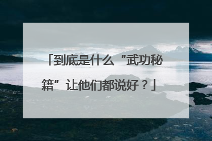 到底是什么“武功秘籍”让他们都说好？