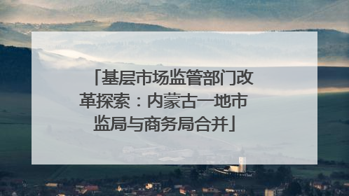 基层市场监管部门改革探索：内蒙古一地市监局与商务局合并