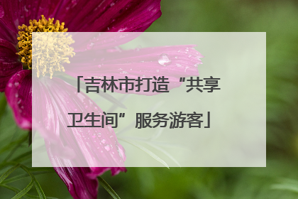 吉林市打造“共享卫生间”服务游客