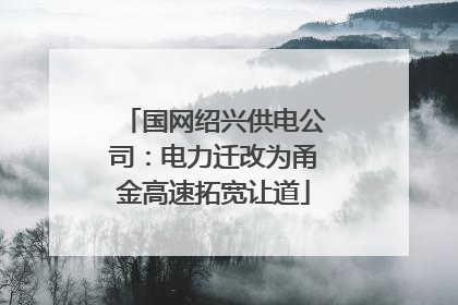 国网绍兴供电公司：电力迁改为甬金高速拓宽让道