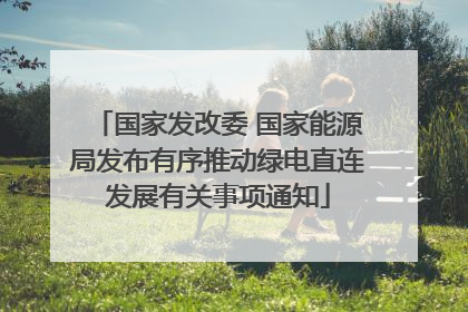 国家发改委 国家能源局发布有序推动绿电直连发展有关事项通知