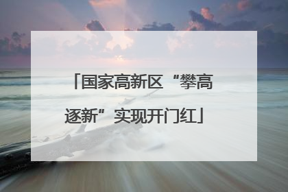 国家高新区“攀高逐新”实现开门红