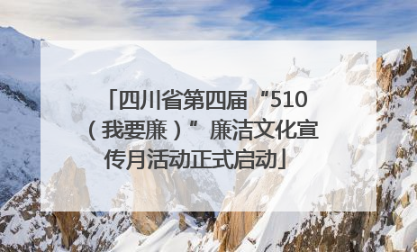 四川省第四届“510（我要廉）”廉洁文化宣传月活动正式启动
