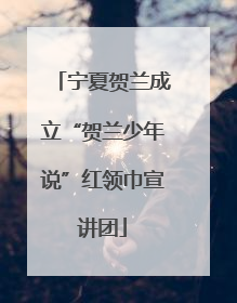 宁夏贺兰成立“贺兰少年说”红领巾宣讲团
