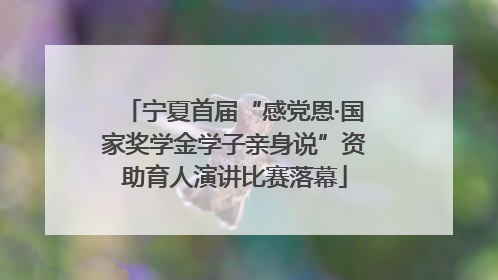 宁夏首届“感党恩·国家奖学金学子亲身说”资助育人演讲比赛落幕