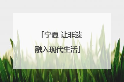 宁夏 让非遗融入现代生活