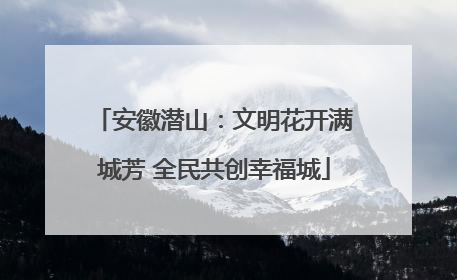 安徽潜山：文明花开满城芳 全民共创幸福城