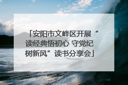 安阳市文峰区开展“读经典悟初心 守党纪树新风”读书分享会