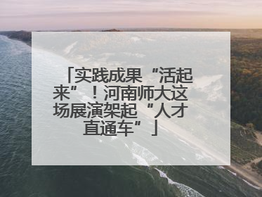 实践成果“活起来”！河南师大这场展演架起“人才直通车”
