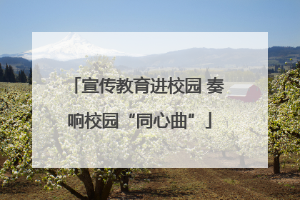 宣传教育进校园 奏响校园“同心曲”
