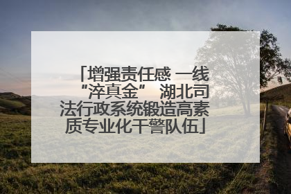 增强责任感 一线“淬真金” 湖北司法行政系统锻造高素质专业化干警队伍