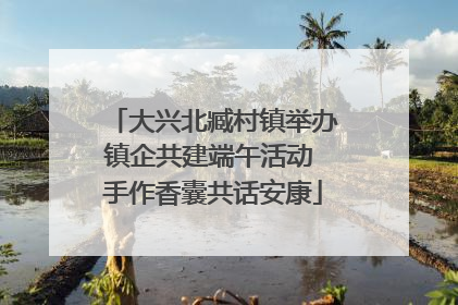 大兴北臧村镇举办镇企共建端午活动 手作香囊共话安康