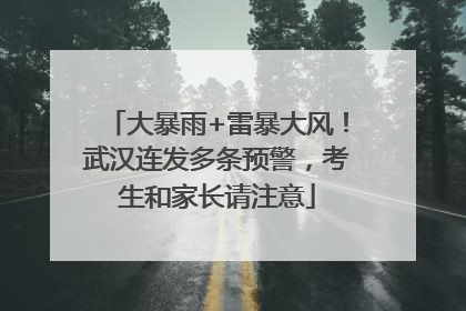 大暴雨+雷暴大风！武汉连发多条预警，考生和家长请注意