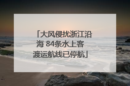 大风侵扰浙江沿海 84条水上客渡运航线已停航