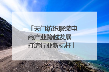天门纺织服装电商产业跨越发展 打造行业新标杆