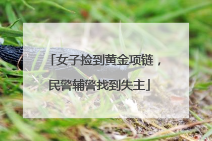 女子捡到黄金项链，民警辅警找到失主