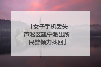 女子手机丢失 芦淞区建宁派出所民警倾力找回