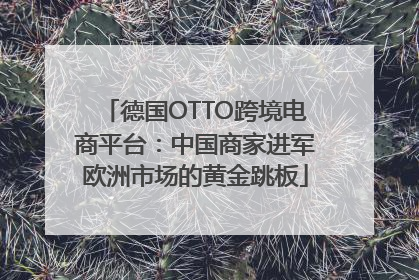 德国OTTO跨境电商平台：中国商家进军欧洲市场的黄金跳板