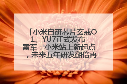 小米自研芯片玄戒O1、YU7正式发布 雷军：小米站上新起点，未来五年研发翻倍再投2000亿元