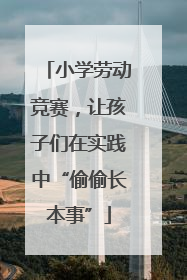 小学劳动竞赛，让孩子们在实践中“偷偷长本事”