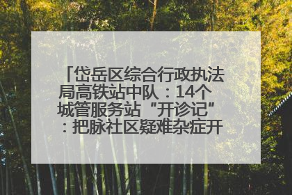 岱岳区综合行政执法局高铁站中队：14个城管服务站“开诊记”：把脉社区疑难杂症开出治理良方