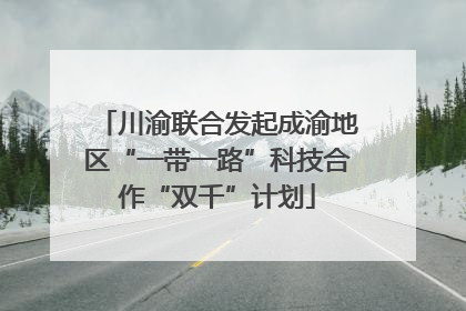 川渝联合发起成渝地区“一带一路”科技合作“双千”计划
