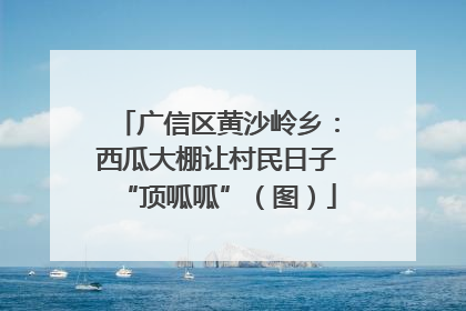 广信区黄沙岭乡：西瓜大棚让村民日子“顶呱呱”（图）