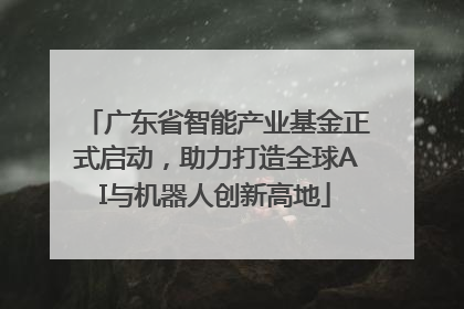 广东省智能产业基金正式启动，助力打造全球AI与机器人创新高地