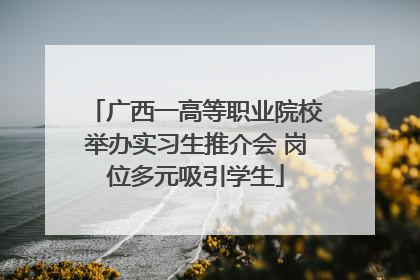广西一高等职业院校举办实习生推介会 岗位多元吸引学生