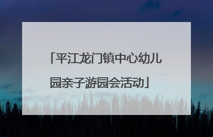 平江龙门镇中心幼儿园亲子游园会活动