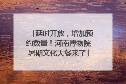 延时开放，增加预约数量！河南博物院暑期文化大餐来了