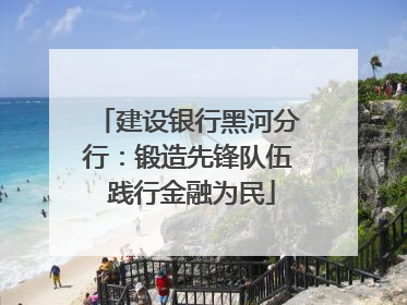 建设银行黑河分行：锻造先锋队伍 践行金融为民
