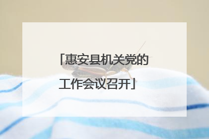 惠安县机关党的工作会议召开