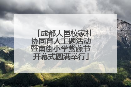 成都大邑校家社协同育人主题活动暨南街小学紫藤节开幕式圆满举行