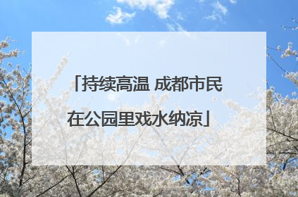 持续高温 成都市民在公园里戏水纳凉