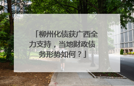 柳州化债获广西全力支持，当地财政债务形势如何？