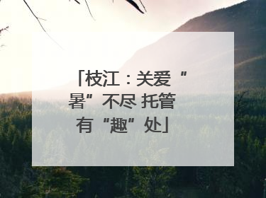 枝江：关爱“暑”不尽 托管有“趣”处