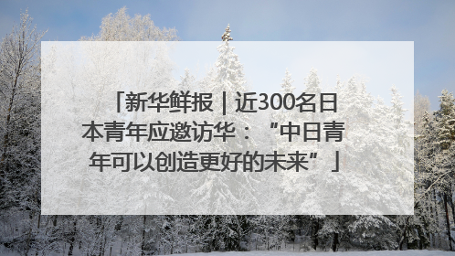 新华鲜报｜近300名日本青年应邀访华：“中日青年可以创造更好的未来”