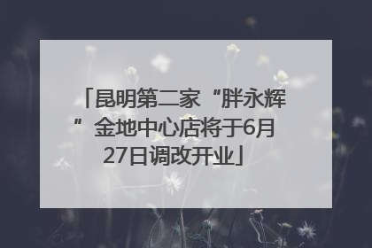 昆明第二家“胖永辉”金地中心店将于6月27日调改开业
