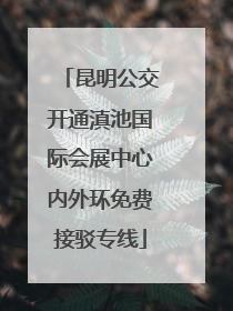 昆明公交开通滇池国际会展中心内外环免费接驳专线