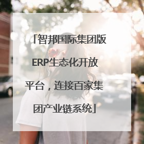 智邦国际集团版ERP生态化开放平台，连接百家集团产业链系统