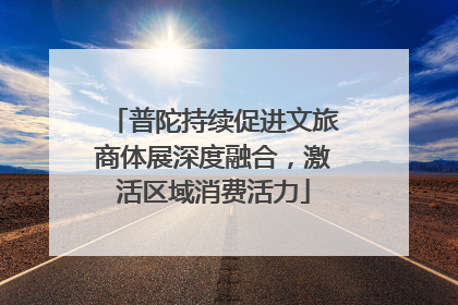 普陀持续促进文旅商体展深度融合，激活区域消费活力